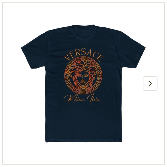 Versace "Milano , Italia" Fitted Designer Tee. Various Colos - Picture 1 of 6
